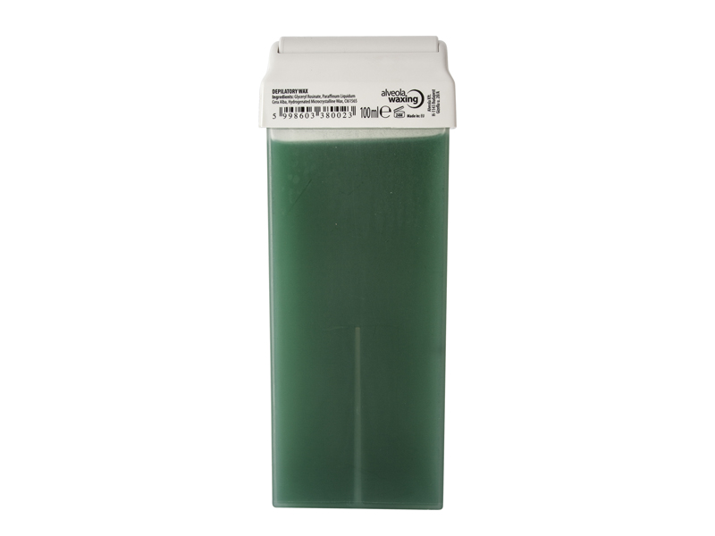 GREEN WAX with roller 100 ml. Zaļš azulēna vasks kārtridžā jutīgai ādai